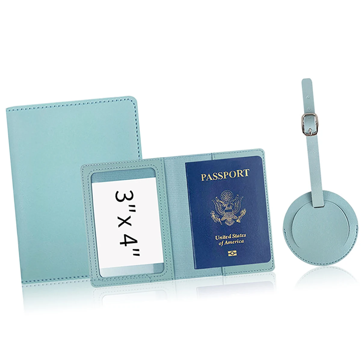 Custom Passport Cover Leather Passport Holder Rfid Passport Cover And Luggage Tag Set