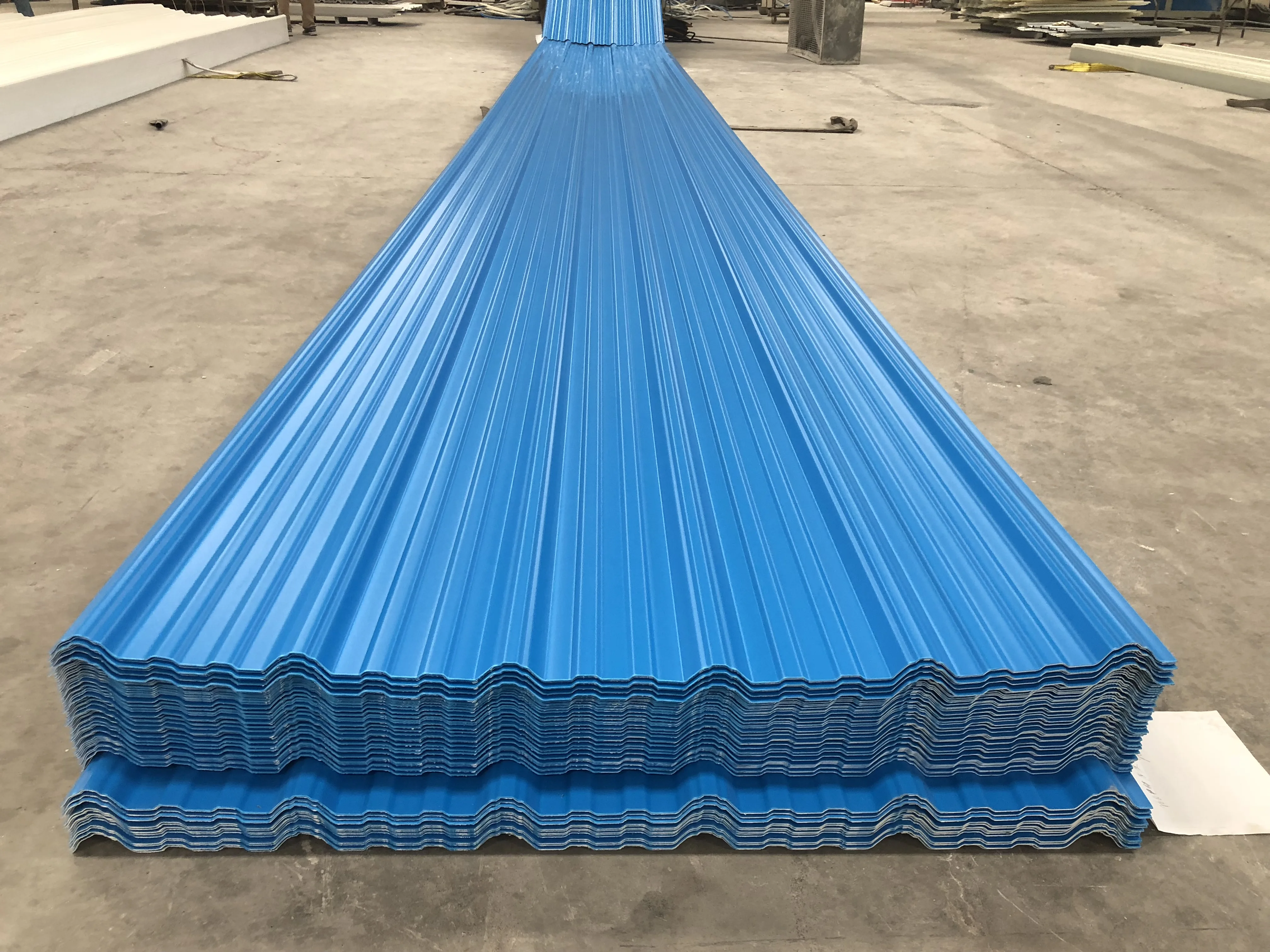 Greenhouse construction material asa pvc plastic corrugated roof sheet price for home