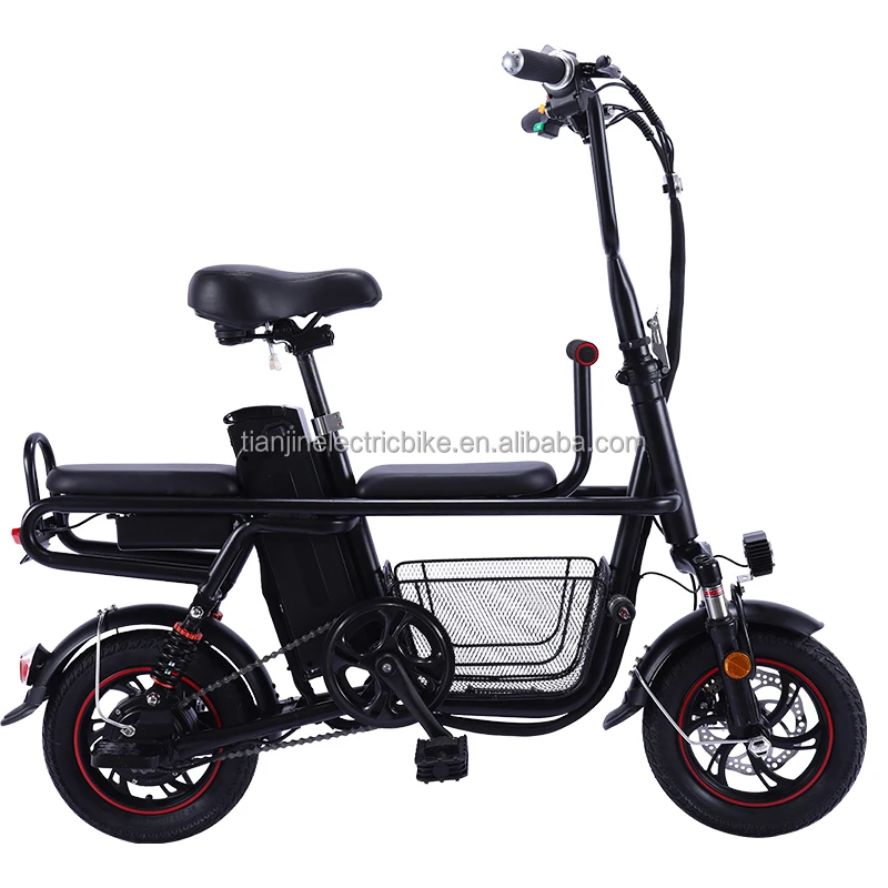 
12 Inch Vaccum tire Power lithium battery battery parent- child family electric bike 250w 48V pedals assist electric bicycle 