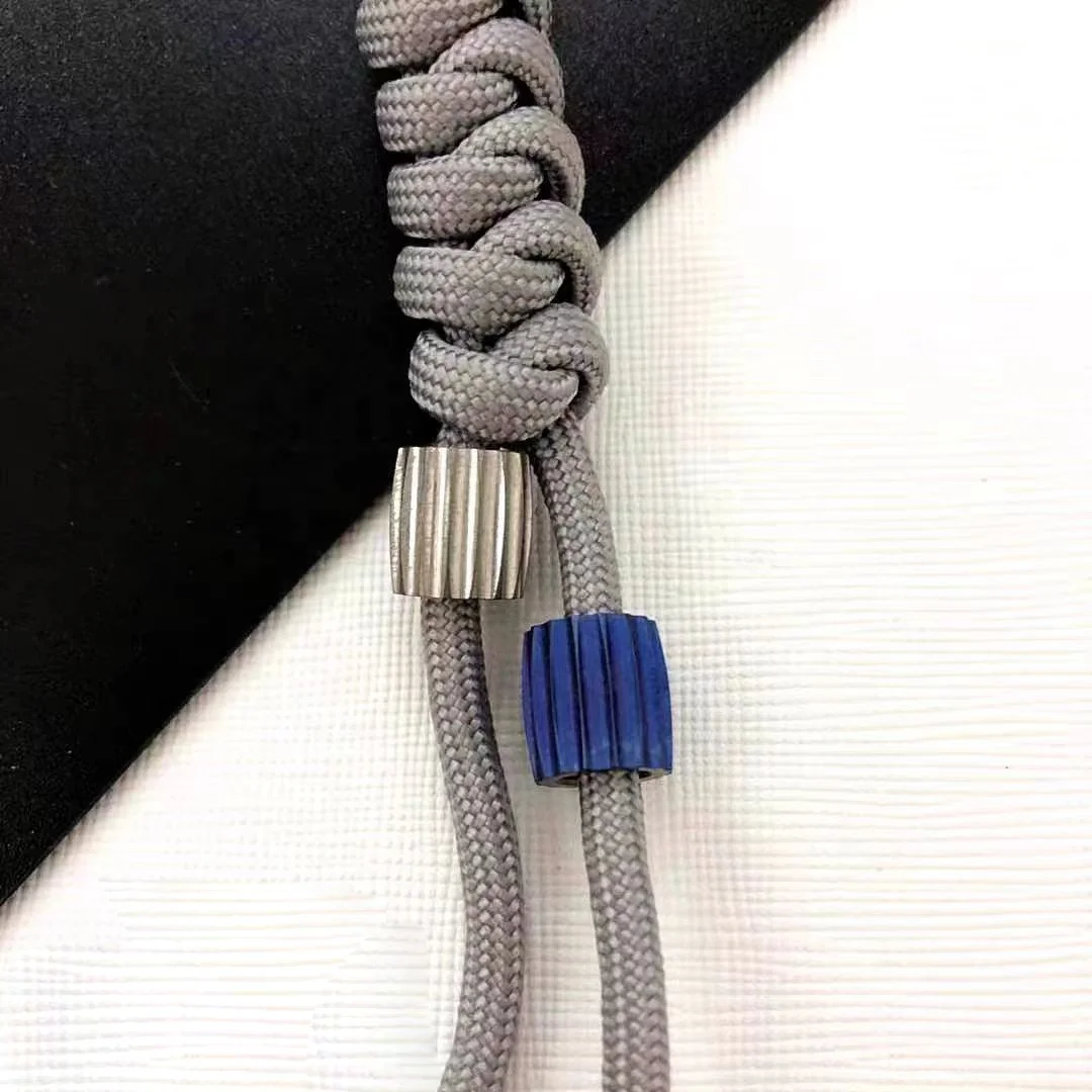 EDC tool titanium alloy TC4 knife pendant parachute cord bead lock stopper fastener