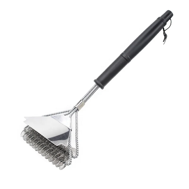 Barbecue Grill Brush Stainless Steel BBQ Easy Clean Tool Universal 3 in 1 Premium Brush