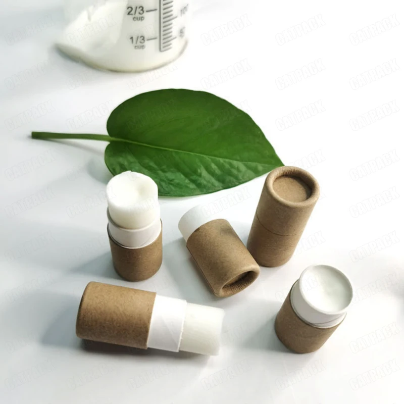 Eco Friendly Kraft Paper Tubes Biodegradable  Deodorant Stick Packaging