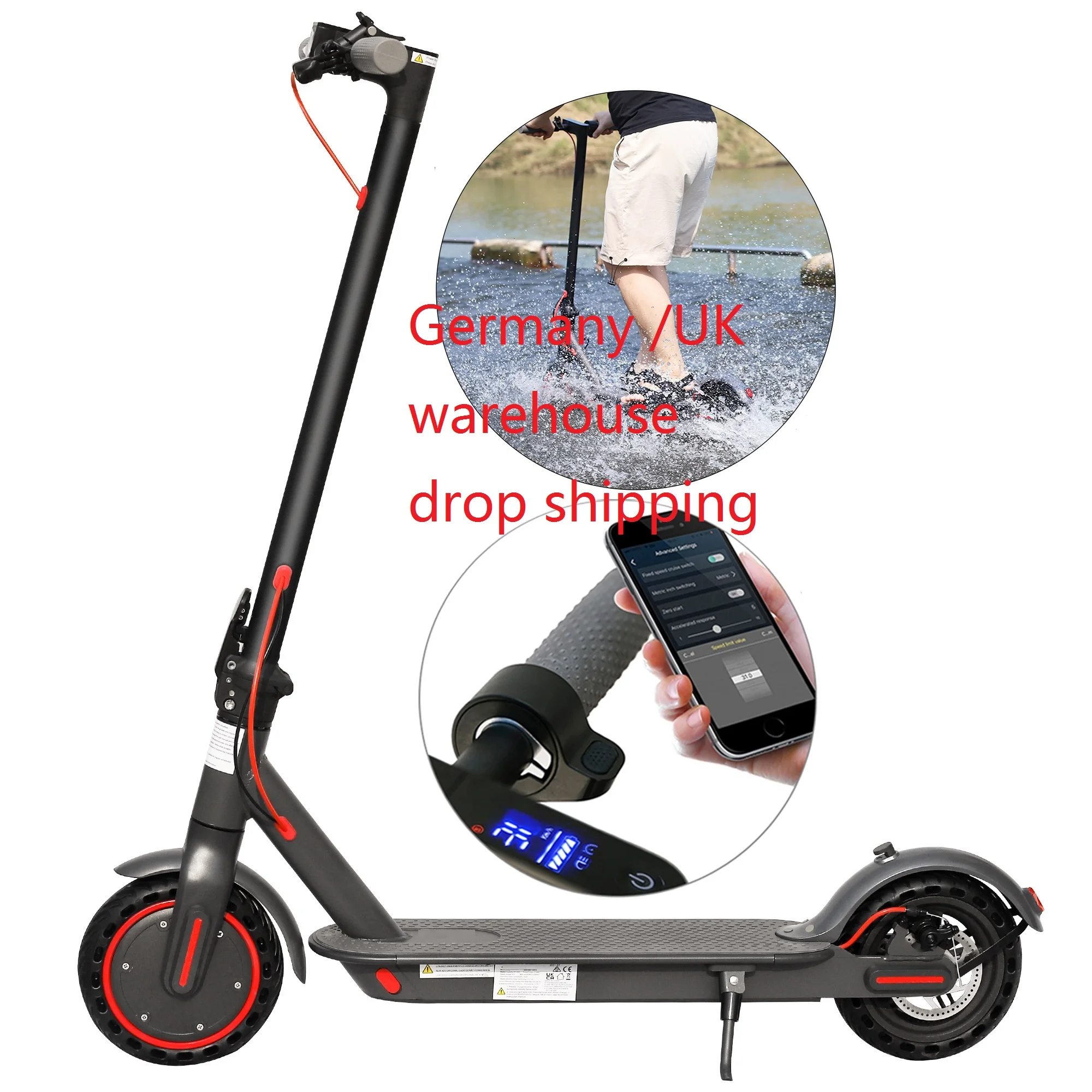 Adult Electric Scooter for Europe Germany 365GO Foldable Waterproof 10.5AH 25km 350W 2 Wheel Very Cheap Electronics Unisex 36V