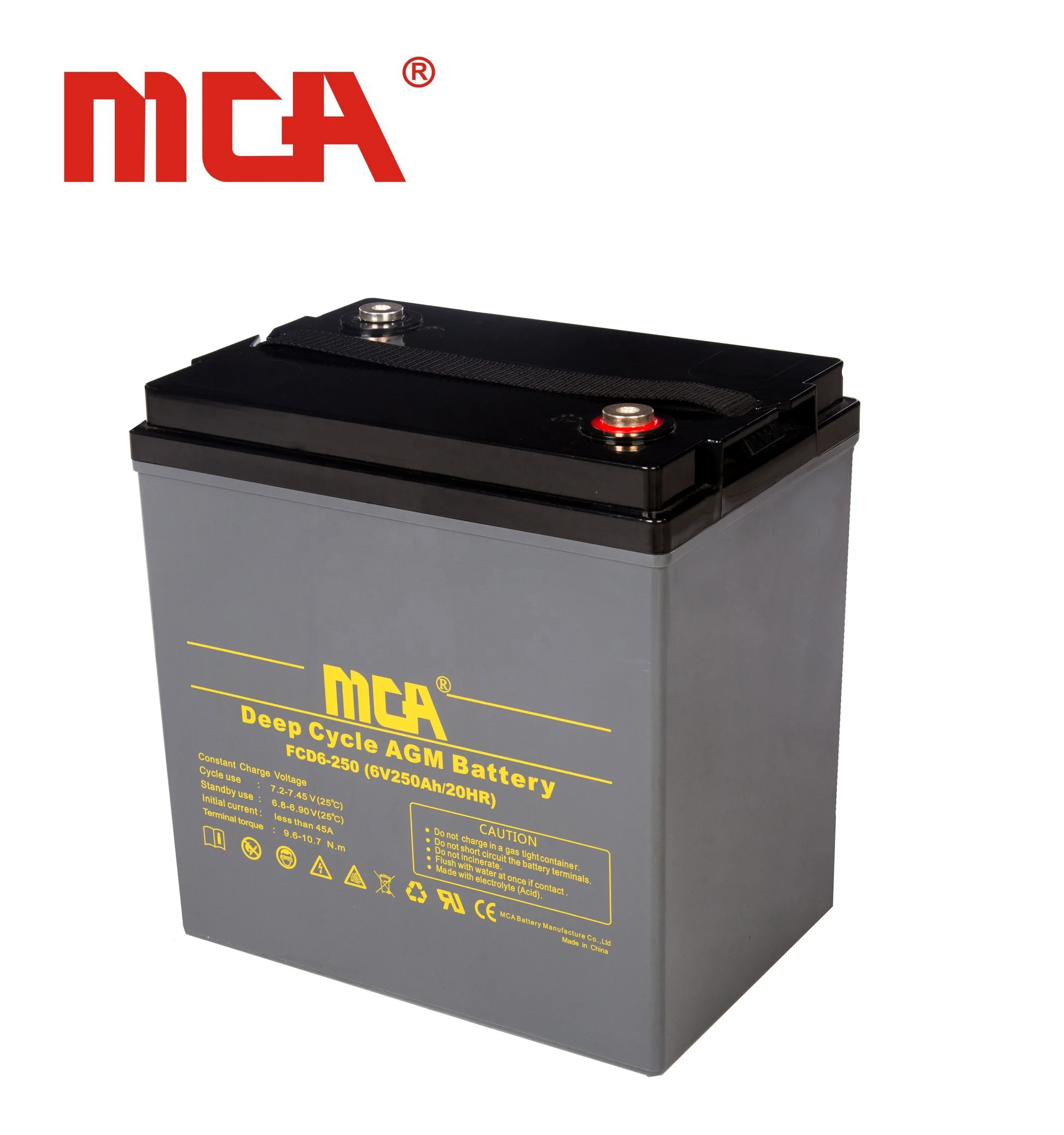 Golden supplier deep cycle 6v 226ah marine golf cart battery
