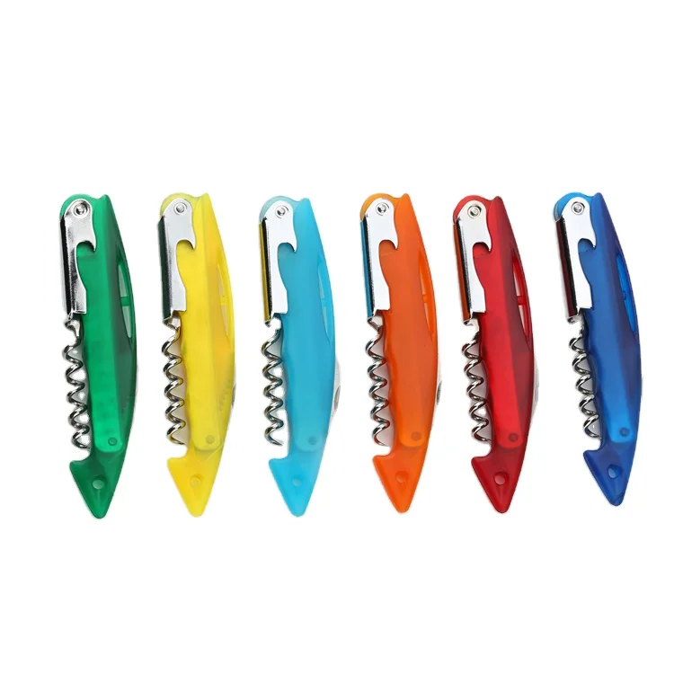 factory promotion price  wine opener plastic handle bottle opener hot sale wine opener