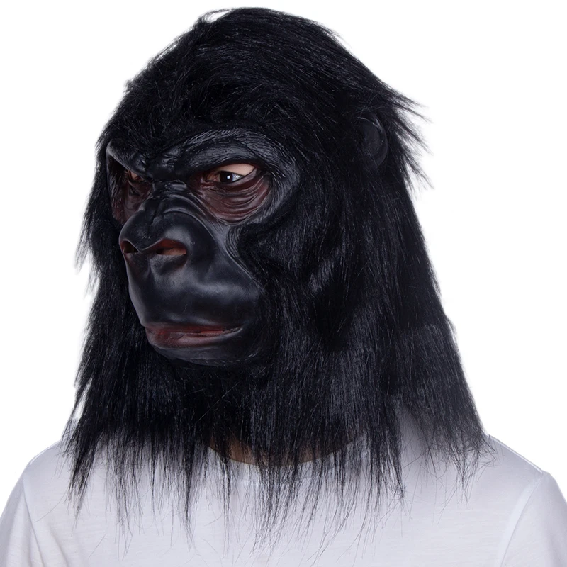 Halloween Latex Gorilla Mask Adult Full Face Funny Animal Mask Monkey Halloween Party Cosplay Props