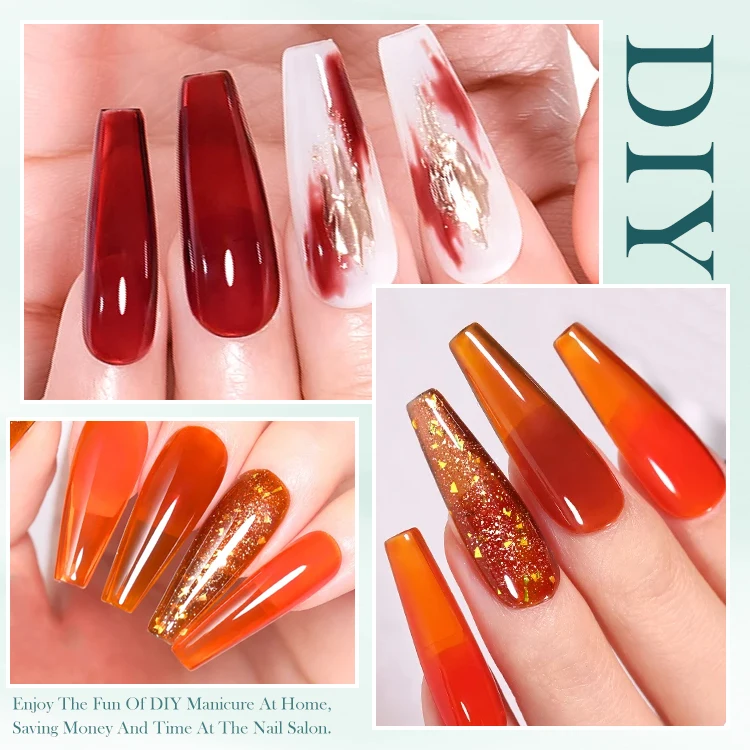 Westink 320 Colors Jelly Gel Polish Set UV Gel Nail Polish Transparent Customized Logo Gel Nail Polish