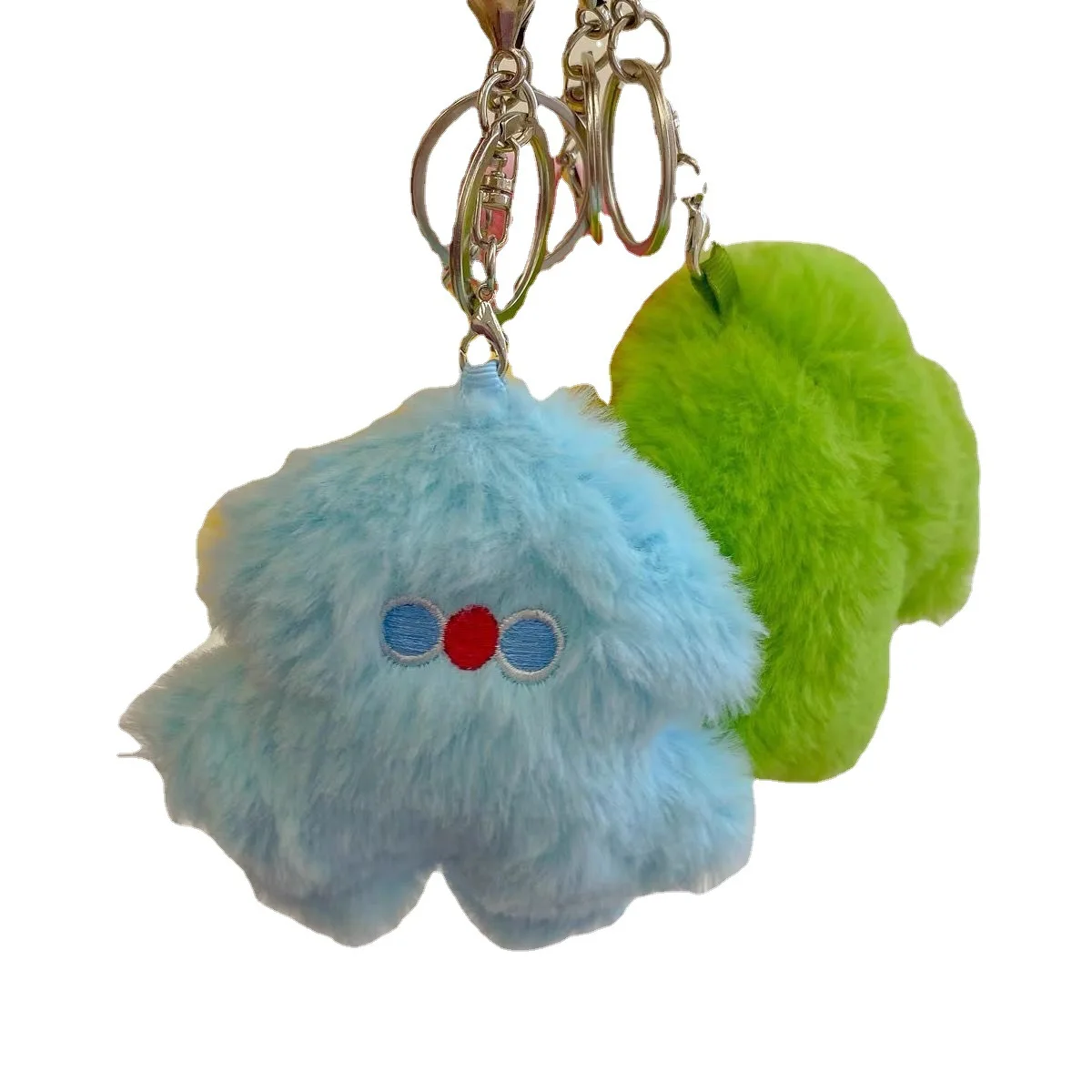 ins powder stupid keychain doll schoolbag plush pendant cute couple schoolbag pendant plush toy