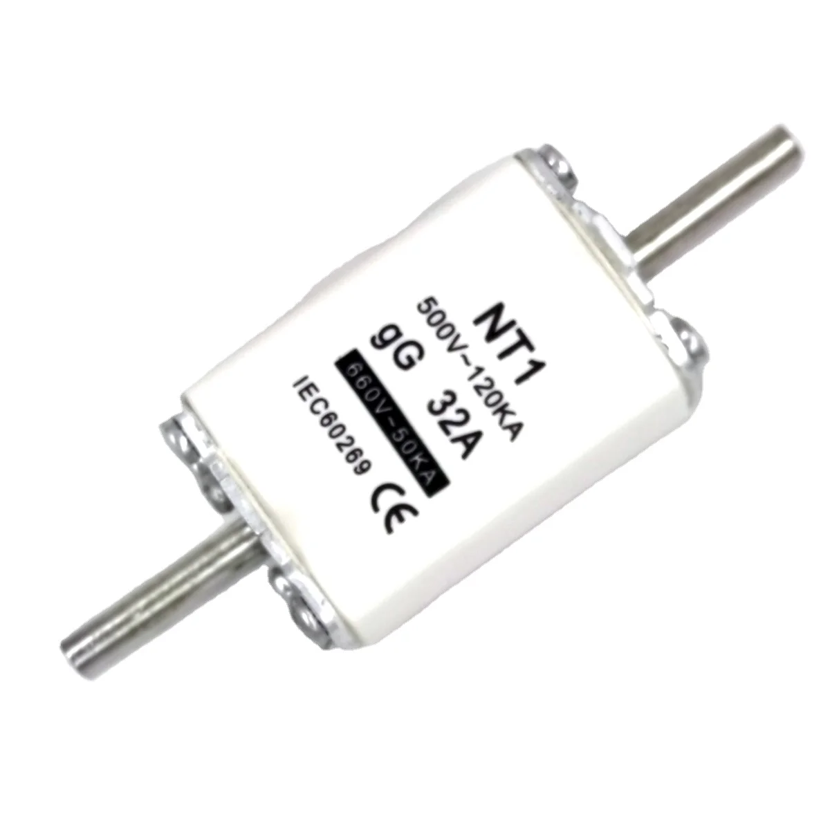 HRC Ceramic NH or NT Type Blade Fuse Block Links with 500V 120KA gG 32A NT1 NH1 hrc fuse link