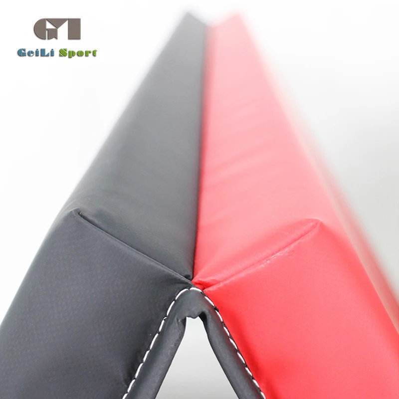 New products red and black premium four folding gymnastics mat crash mats