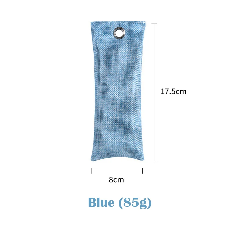 Air purifying bag 85g high temperature charcoal bamboo bag with breathable linen