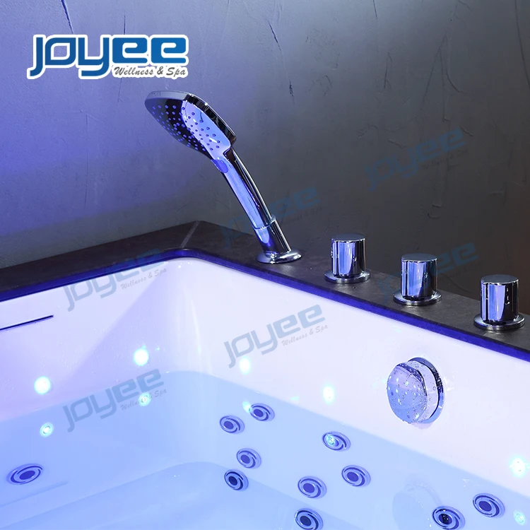 JOYEE Jacuzzis indoor spa whirlpool bathtub massage bathtub 2 person acrylic bath tub with artificial stone with ozone