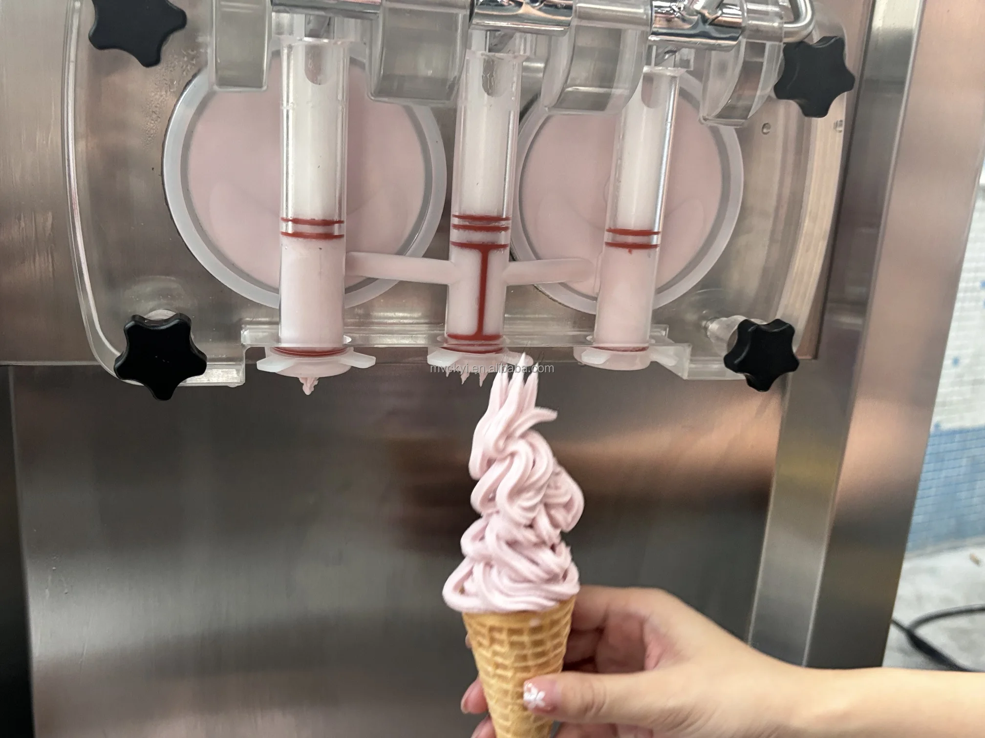 Mvckyi 5 Flavors Commercial Ice cream machine portable snack 3+2 MIX Soft Serve Ice Cream Frozen yogurt Freezer