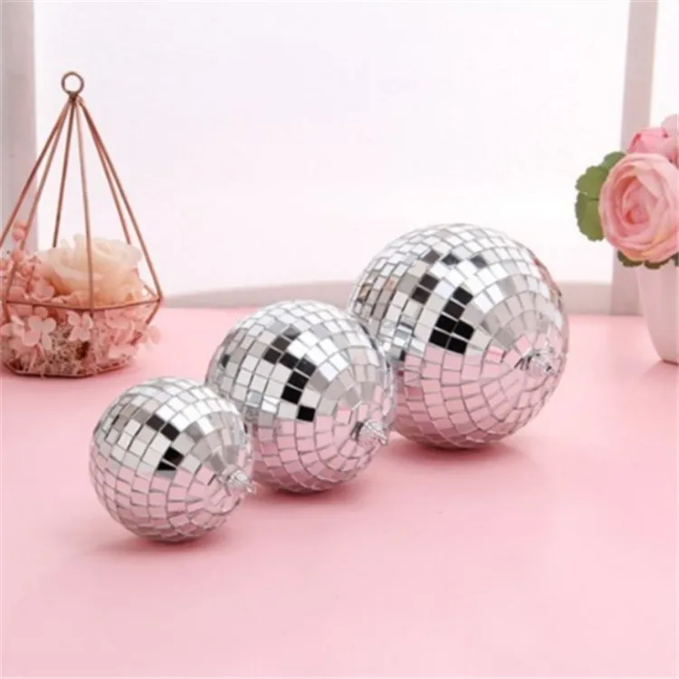  Light For Christmas Party Disco DJ Mirror Reflection Glass Ball Reflective