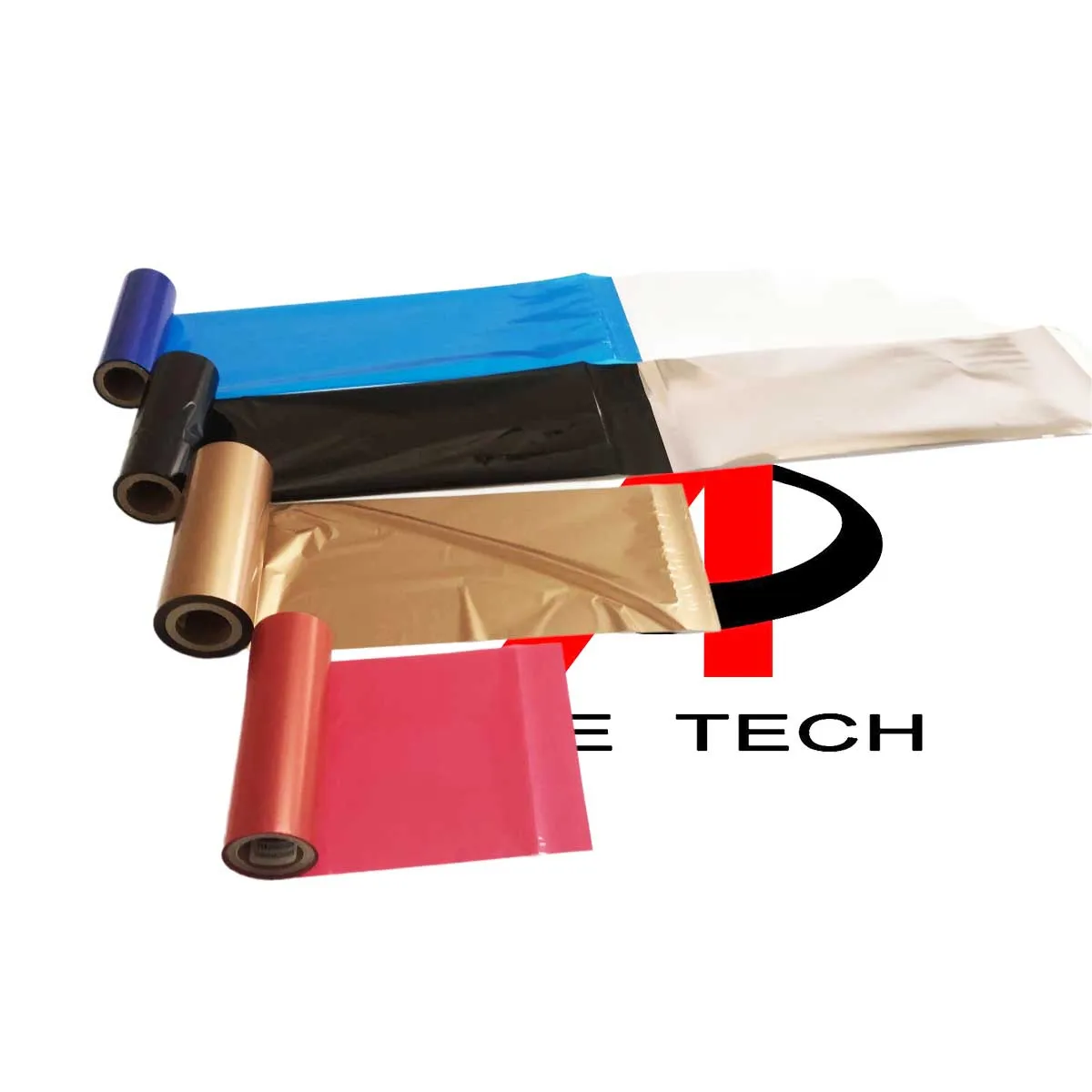 blue black color 110 x 74 110 x 300 barcode printer wax/resin TTR ribbon for thermal paper