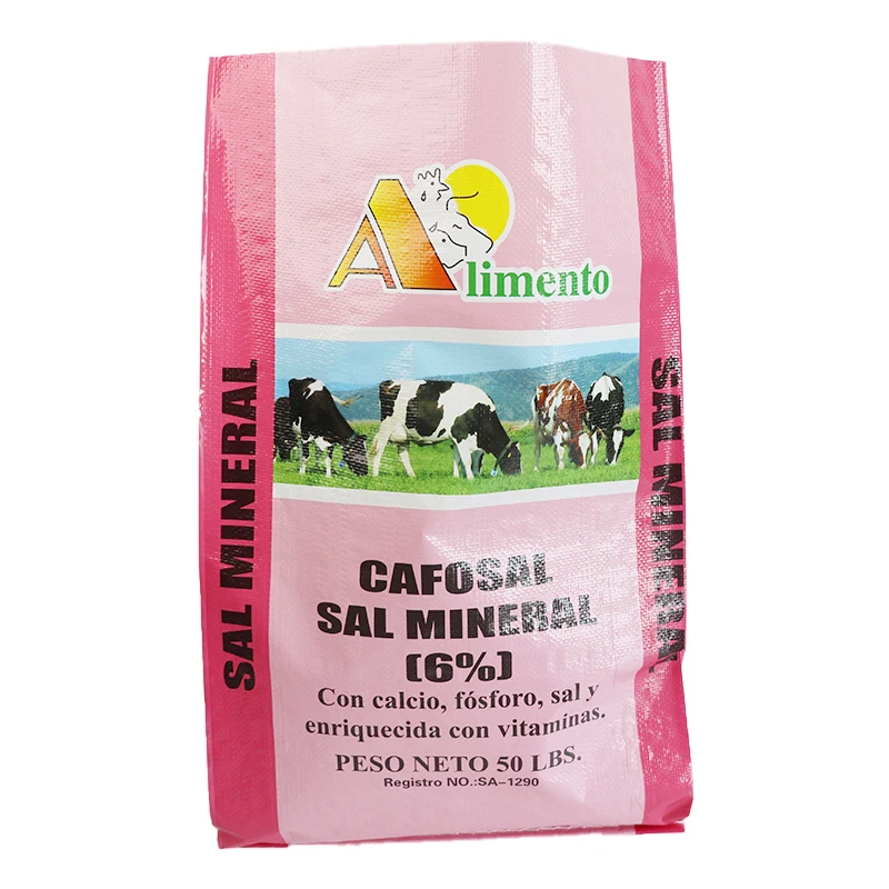 China manufacturers 20lb 50lb 100lb bopp film laminated polypropylene pp woven feed  bag for  cat dog cow animal food