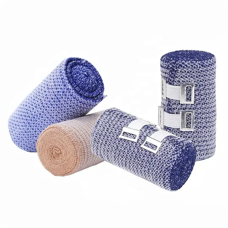 High Quality Portable Athletic Elastic Bandage Wound Care Medical Elasticated Cold Bandage With Clips