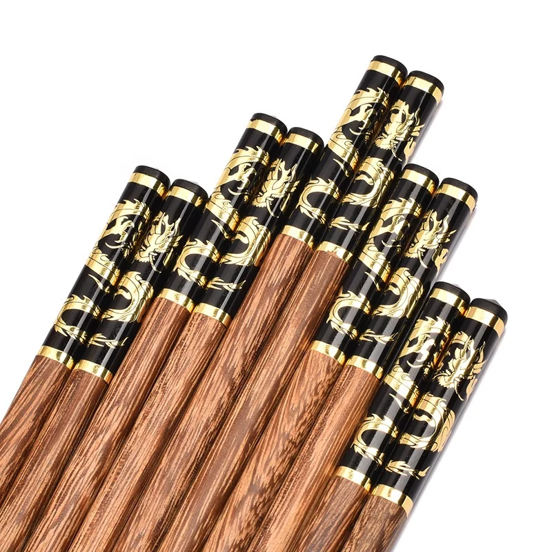 Zodiac Chopsticks High-grade Boutique Wooden Korean Custom Logo Dragon Chopsticks for Gift