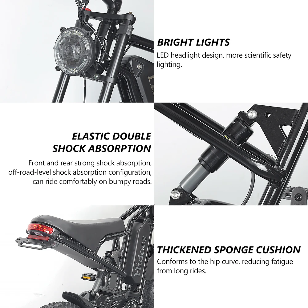 Hidoes Fashion Online 48v Battery Electric Bike Electric City Bike Bicycle with Bike for Adult