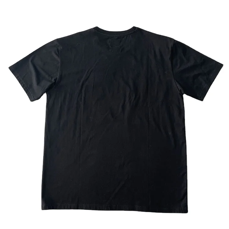 Wholesale Custom Black Colour Logo Men Casual Cotton 100 Cotton Knit Custom Printing Logo Tee Teeshirt