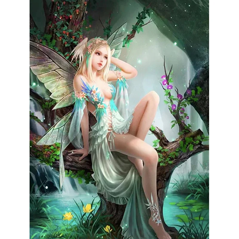 
Full Square/Round Diamond Embroidery Butterfly elves Kit Diamond Painting Cross Stitch Mosaic Animal Handmade Gift 