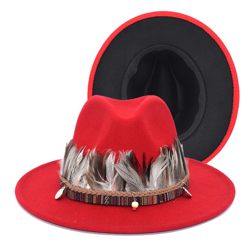 2021 Fashion Design Wholesale  Felt  Women Wide Brim Wool Fedora Hat