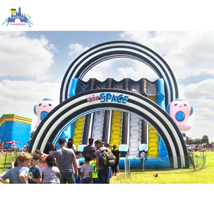 Lilytoys игровая площадка уличный парк надувная гигантская сухая горка с 5 дорожными горками надувные спортивные прыжки использовать лучшее 0 55 mmPVC