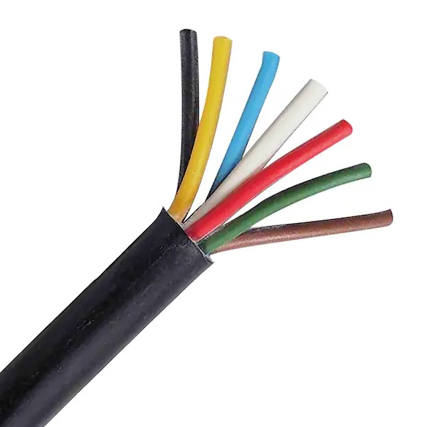 500v flexible pvc insulation copper 7 core 0.75mm 1.5mm 2.5mm 4mm wire and cable for signal control