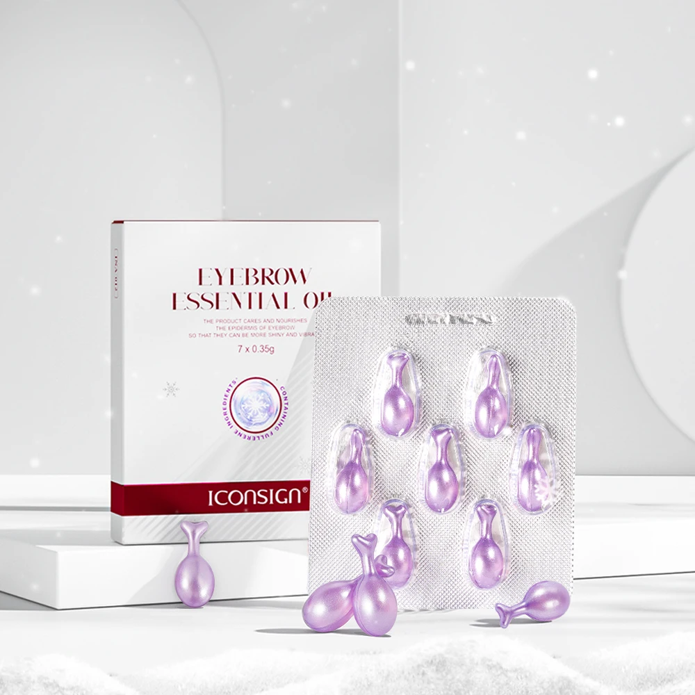 OEM/ODM  Natural Organic Eyebrow Eye brow Extension Growth Serum 7*0.35g Compound Oil Eyebrow Nourish Essential Oil Wholesale