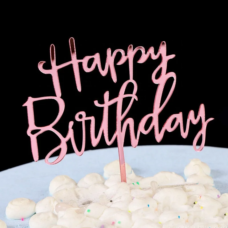 Cake Decoration Party Supplies Gold Birthday Cake Topper Decoration