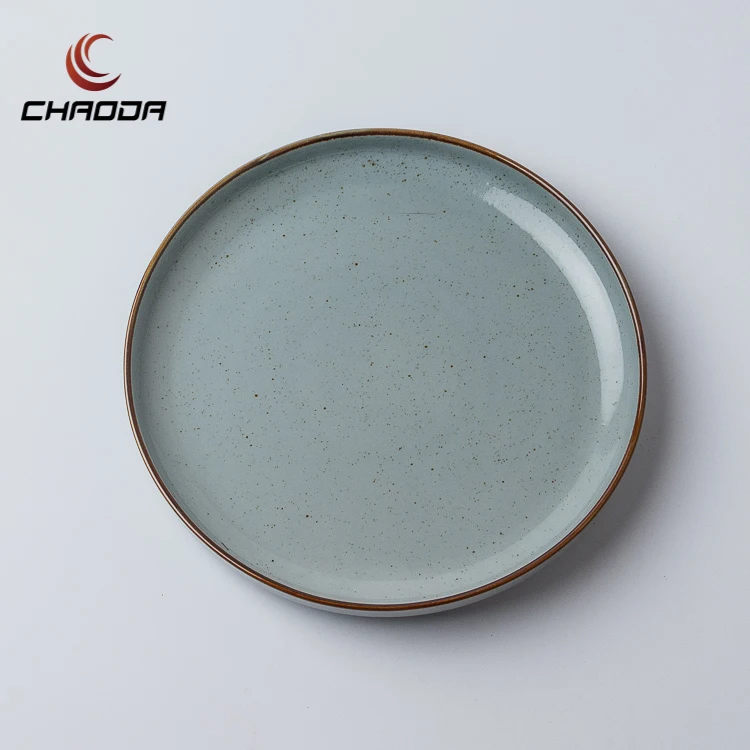 Nordic restaurant serving round Steak Dinner plate Restaurant Microwave Safe Ceramics Plate Food Dishes for home and hotel