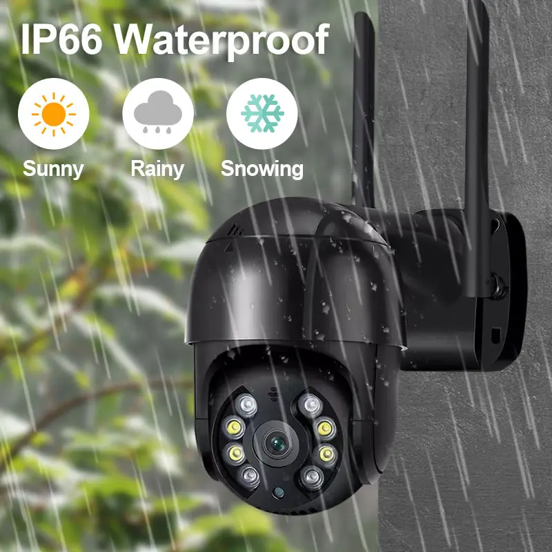 2MP ICSEE Smart WIFI CCTV Camera IP Network Black Color PTZ Security Camera With Human Detection Smart IR Auto Tracking