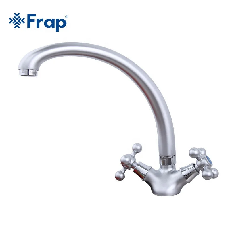 Frap Kitchen Faucet Tap Double Handles Mixed Water Deck Mounted Chrome kitchen faucet F4219-1