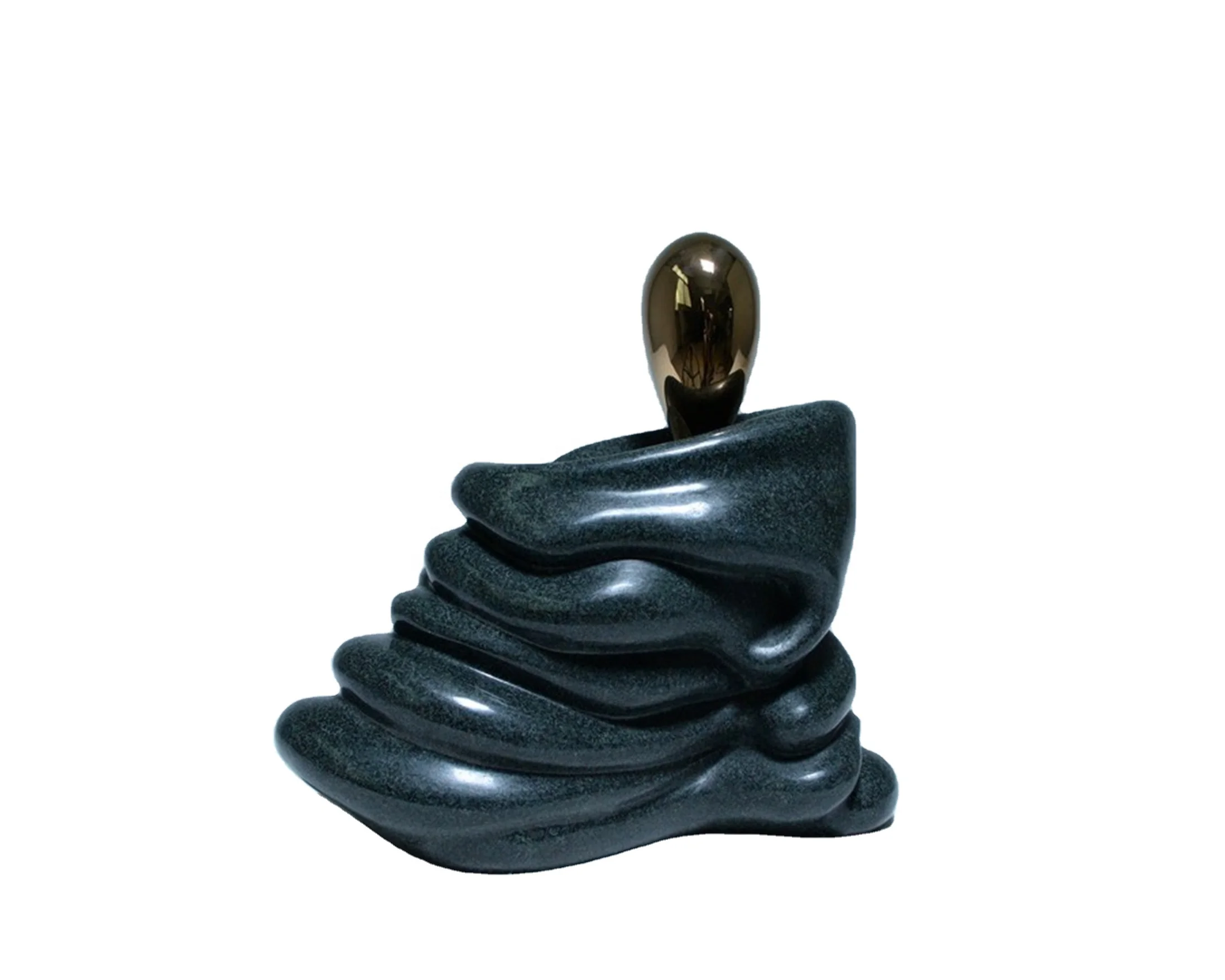 Natural stone custom statue sculpture marble abstract Art decorative marble sculptures inside home adornment