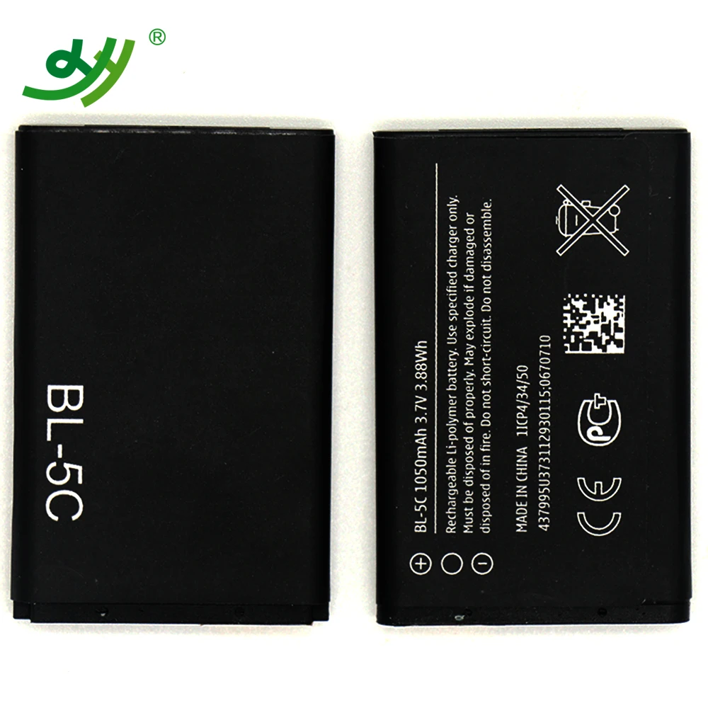 Оригинальный аккумулятор 1020mAh батарея для мобильных телефонов 3 7 V BL-5C NOKIA BL 5C 1200 1208 1600 1650 105 106 E60 N70