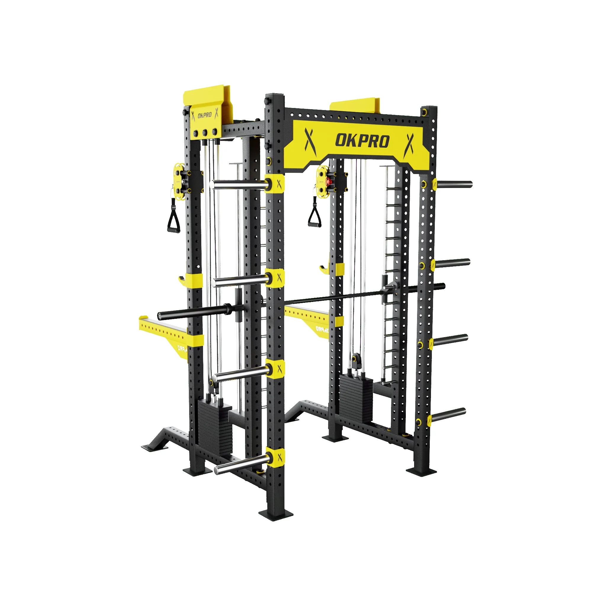 Wholesale Strength Training Commercial Squat Rack Gym Fitness Smith Machine Multi Functional Power Rack