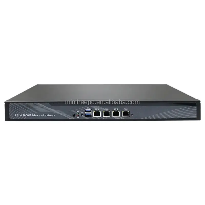 Сетевой сервер 1U, 4 Ethernet, промышленный ПК, Cele-ron J1900 N2840, 4 ядра, VGA, 4 ядра, брандмауэр 82583V/82574L 1u