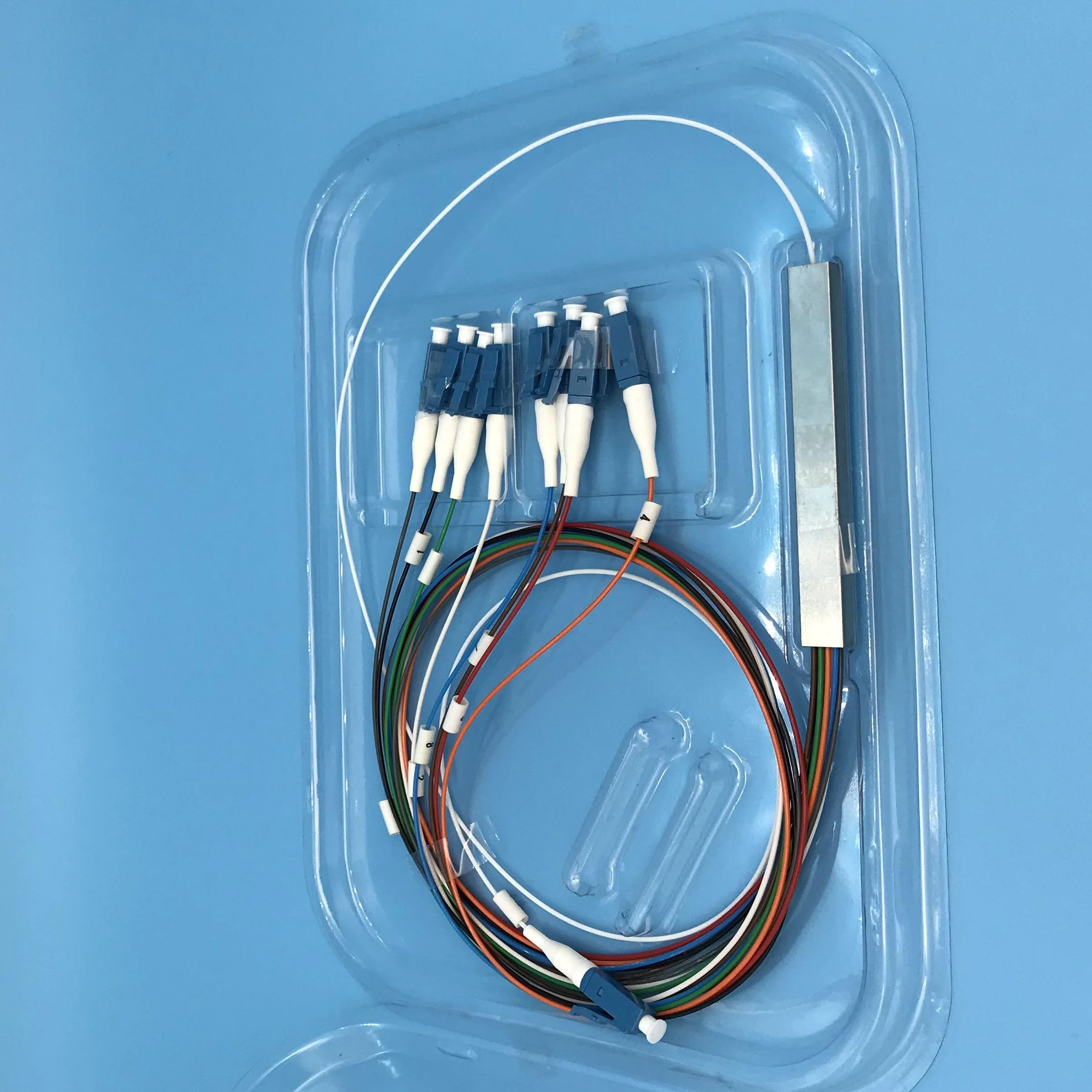 Factory Price Ftth steel tube FTTH 1x2 1x4 1x8 1x16 Fiber Optic PLC Splitter with LC/UPC