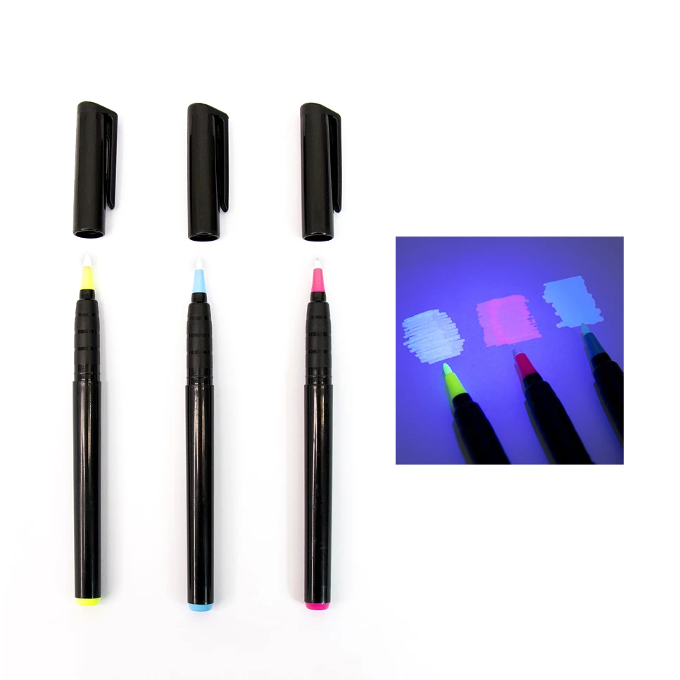 Магический УФ-маркер художественная ручка невидимые чернила фломастеры с фетровым наконечником черные легкие перманентные художественные маркеры