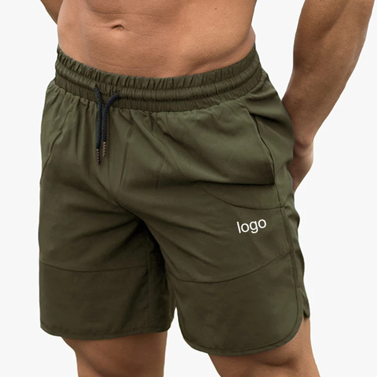 Custom Men Summer Outdoor Elastic Waist Nylon Dark Gray Board Athletic Sport Shorts Men