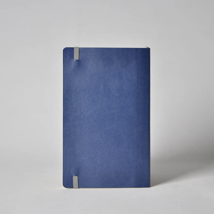 2024 Hot Sale Navy Soft Cover High Quality Lined NoteBooks A5 Custom Logo Business Pu Leather Note Book for Gift