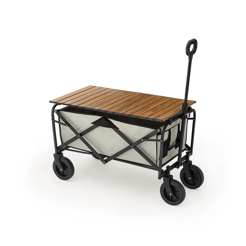Picnic Compact Outdoor Folding Utility Wagon Folding Collapsible Outdoor Utility Wagon Cart Wagon Folding Carts With Table