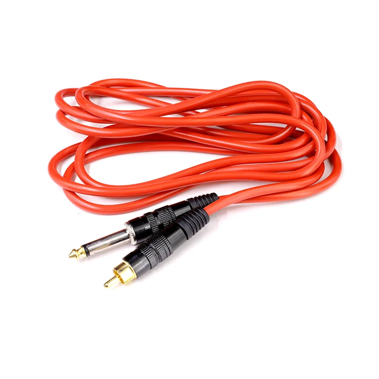 Tattoo Supplies Hot Sale Snake King Silicone RCA Cord Orange Clip Cord for Tattoo Machine