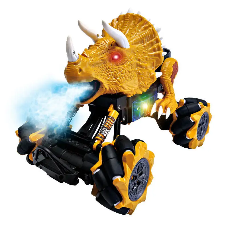 1:16 2.4 GHZ Remote Control Spray Electric Dinosaur Monster Truck 360 Degree Spins Stunt RC Car Toys For Boy