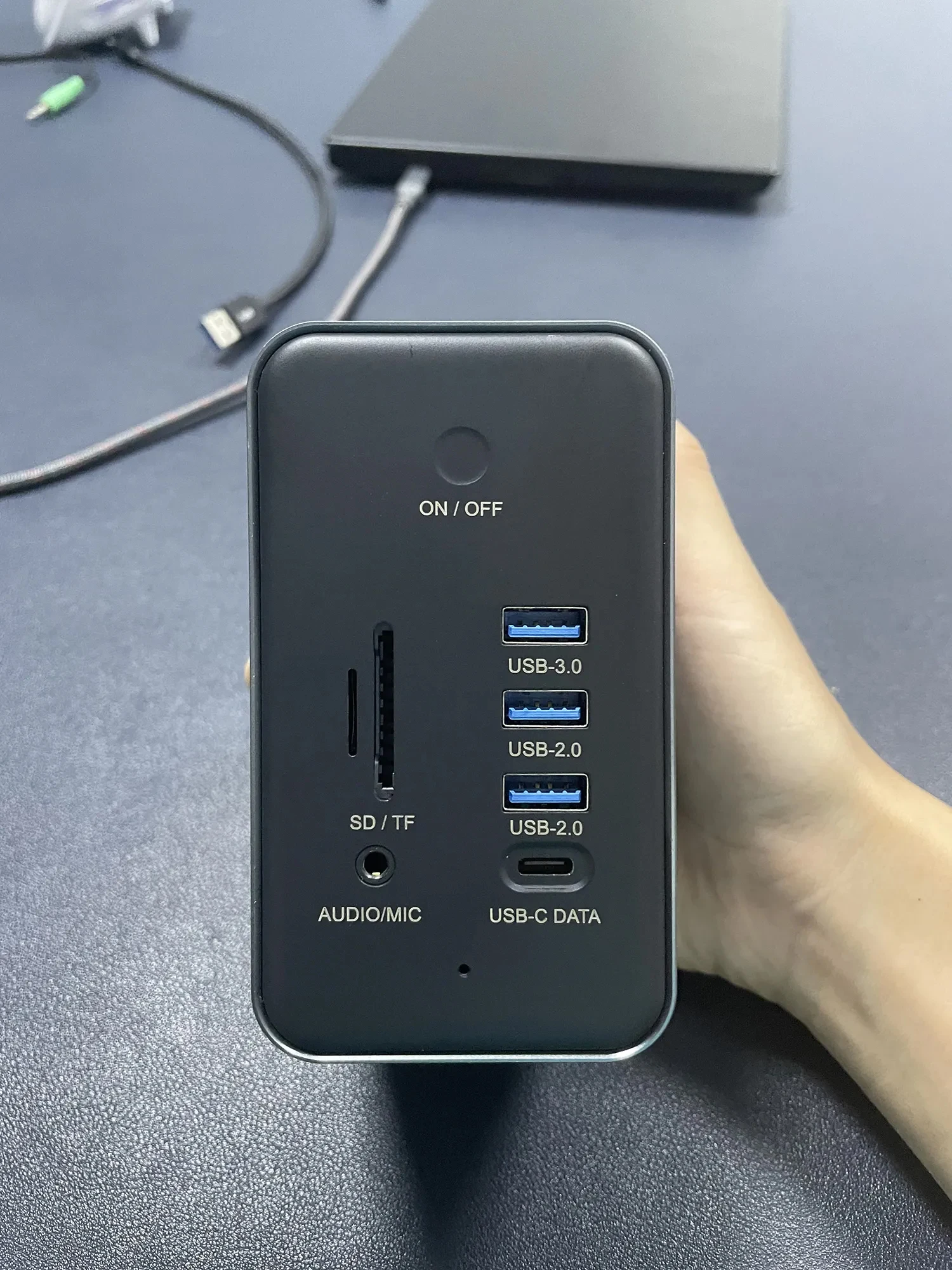 Ultra-stable 14 Port USB Hub Type C 5Gbps 3.5MM Audio MIC Dock Station 4K HDTV 14 in 1 Dual USB-C RJ45 PD Fast Charging For PC