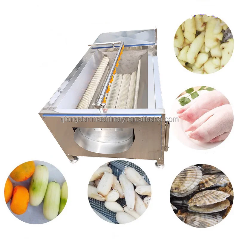 Automatic Brush Roller Fruit And Vegetable Peeling Washing Machine Potato Peeling Machinery