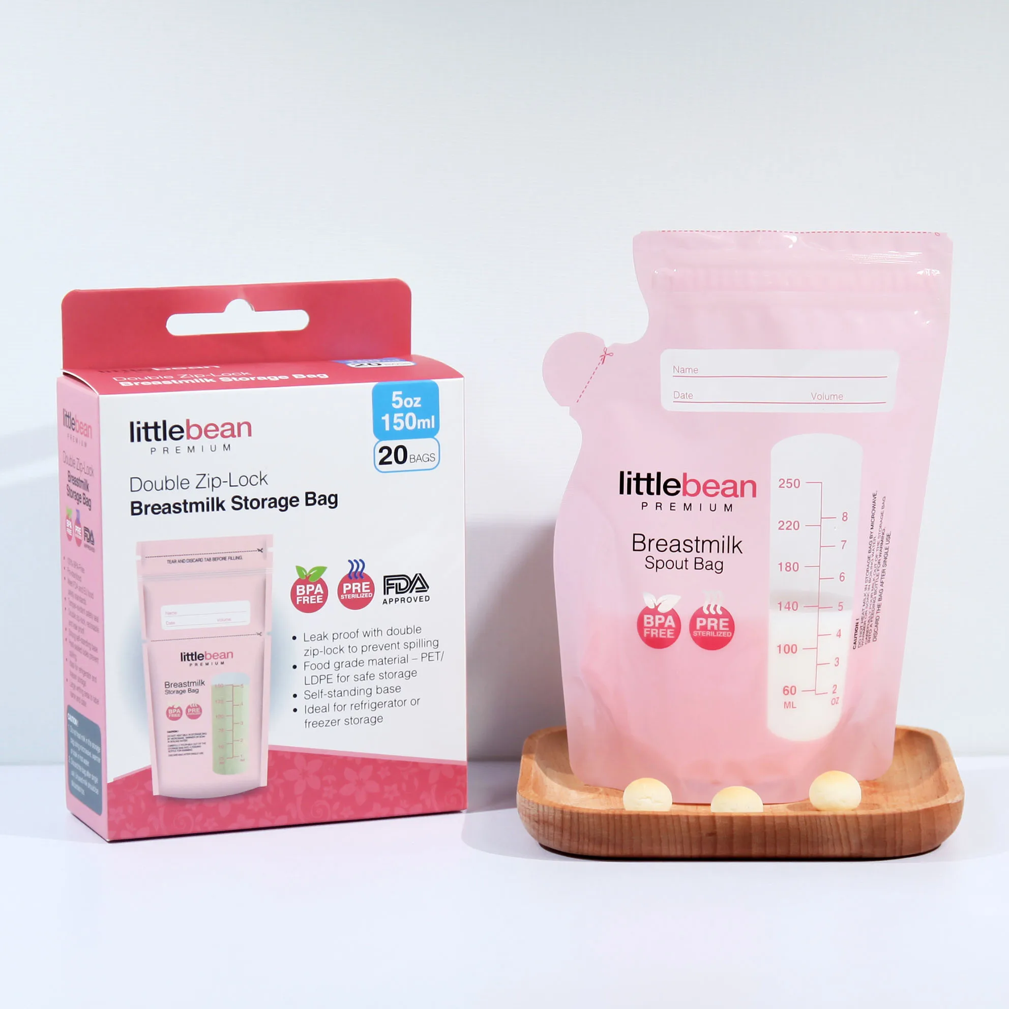 Пакеты для хранения молока грудного вскармливания с датчиком температуры