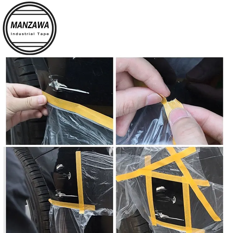 550mm Blue Cloth Pre taped Masking Film Pre Taped Masking Film Auto Paint PE Masking Film