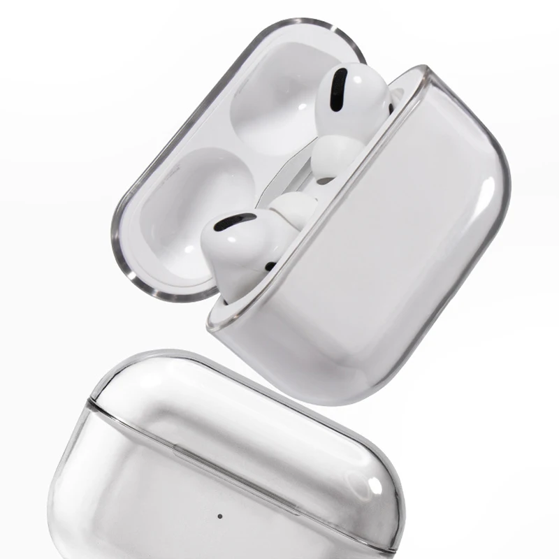Прозрачный чехол для наушников из поликарбоната Жесткий Чехол Apple AirPod совместимый с беспроводной гарнитурой защитный