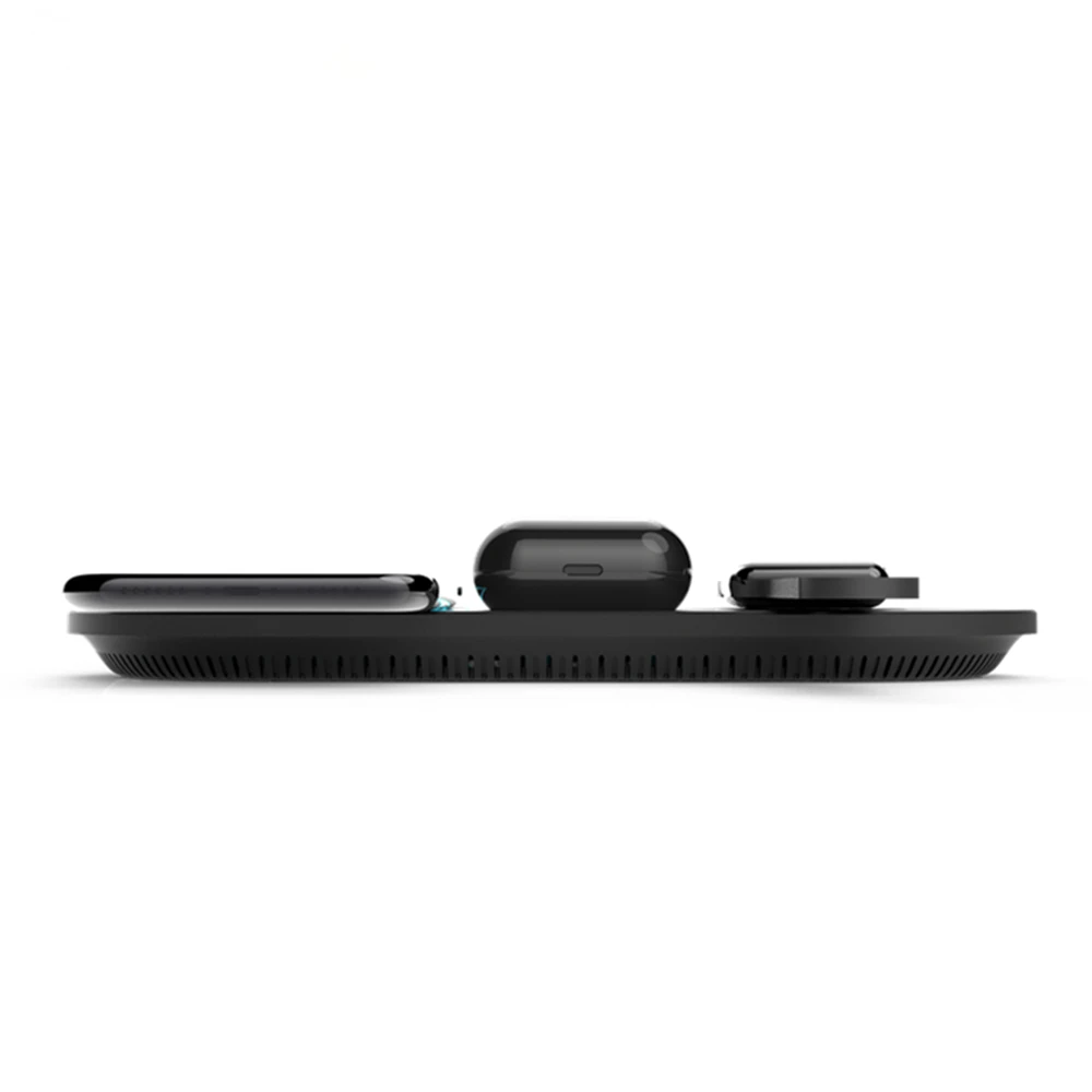 Беспроводное зарядное устройство MIQ 3 в 1 10 Вт подставка для Apple Watch/Mobile Phone/air pods встроенная зарядная панель с